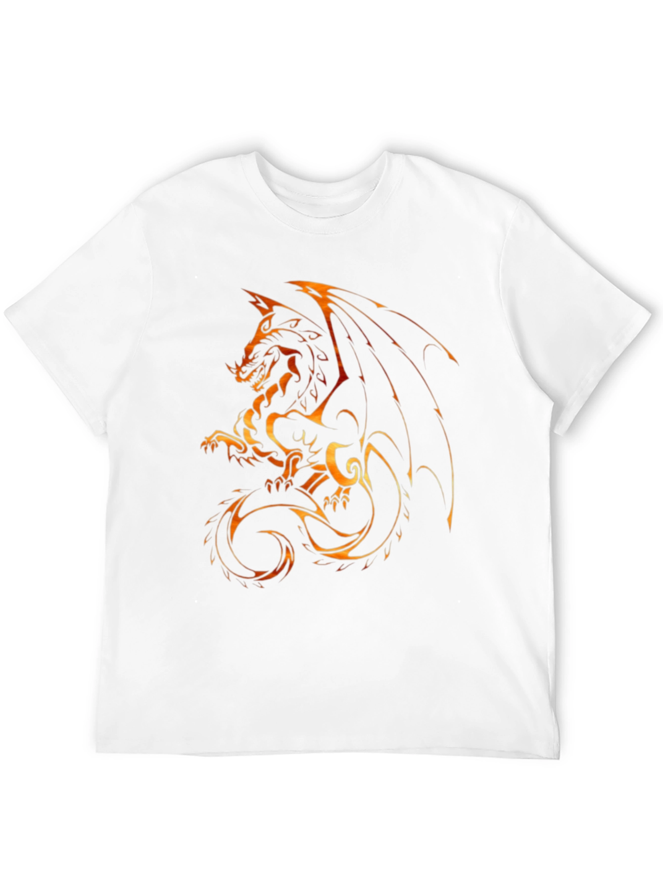 Fiery Dragon Graphic T-Shirt - Mens Black Tee