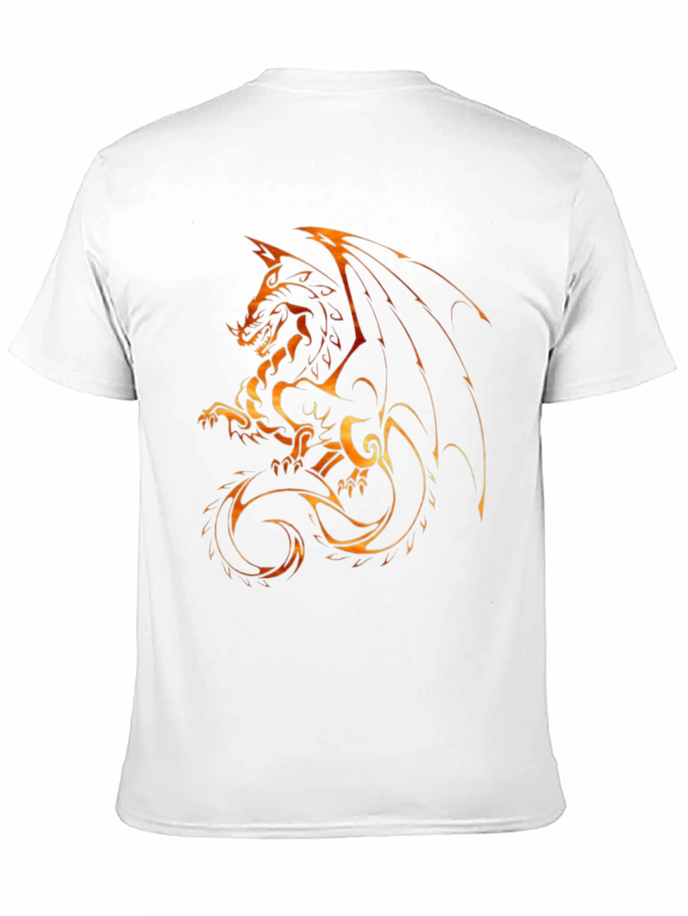 Fiery Dragon Graphic T-Shirt - Mens Black Tee