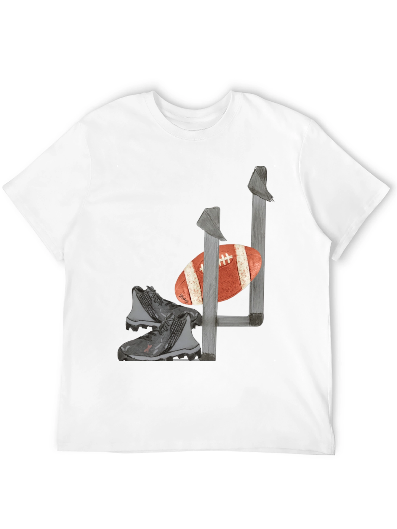 Football Gear Graphic Tee - Black T-Shirt