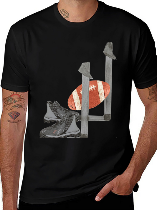 Football Gear Graphic Tee - Black T-Shirt