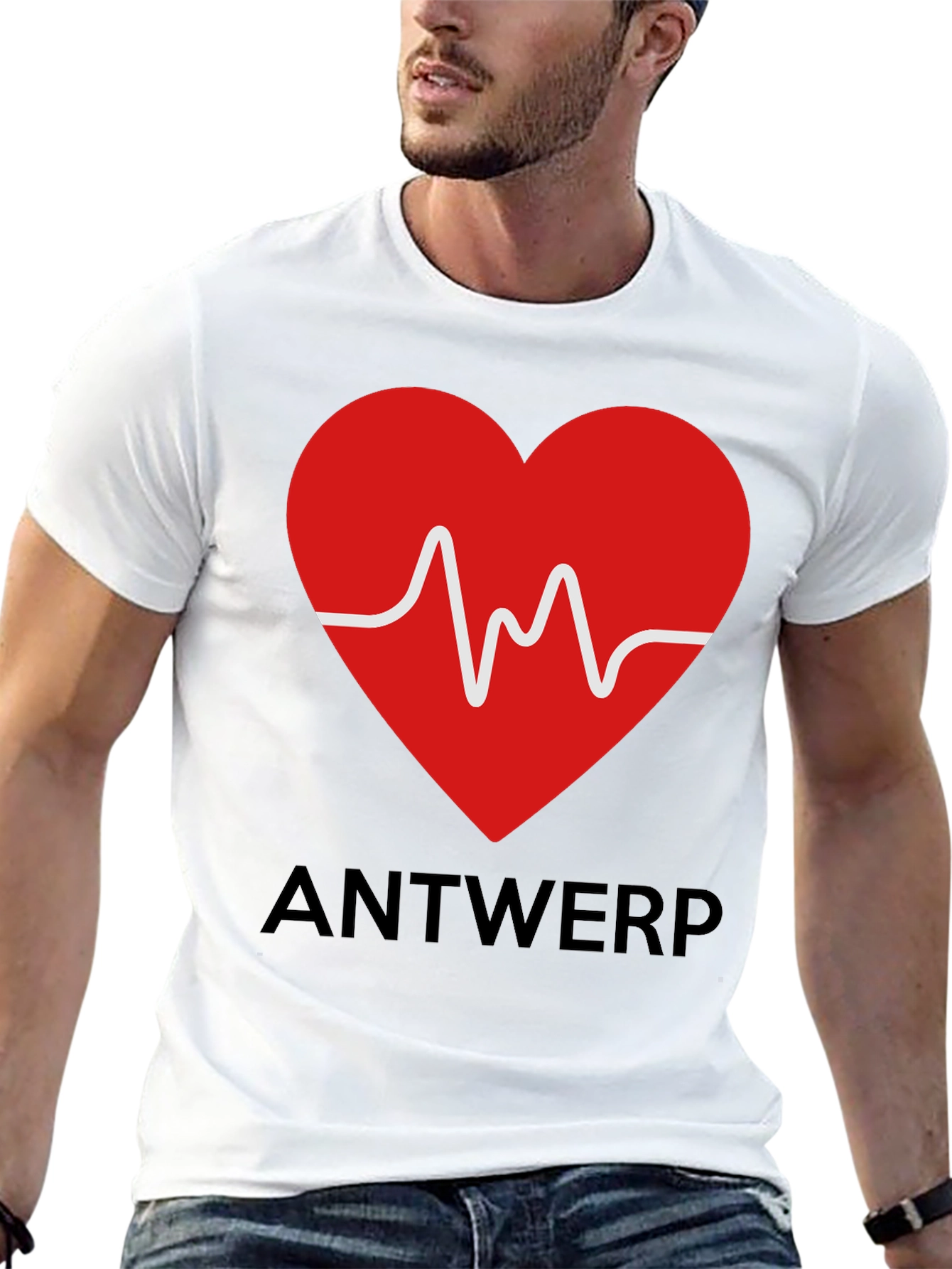 Antwerp Heartbeat T-Shirt - Black
