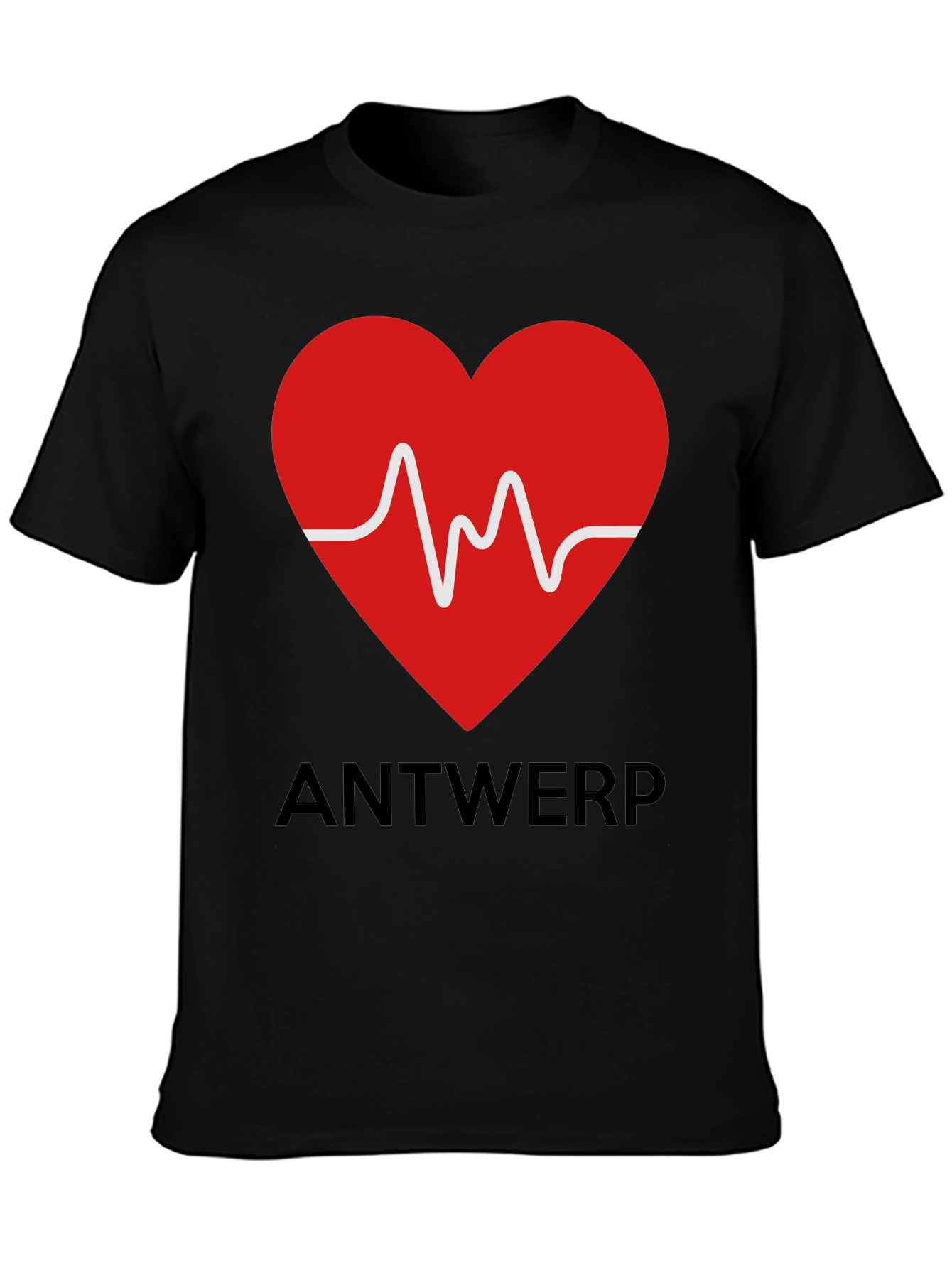 Antwerp Heartbeat T-Shirt - Black
