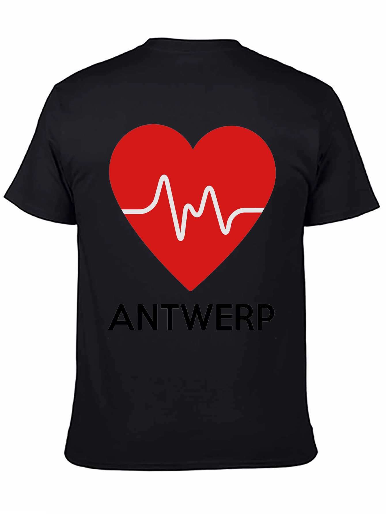 Antwerp Heartbeat T-Shirt - Black