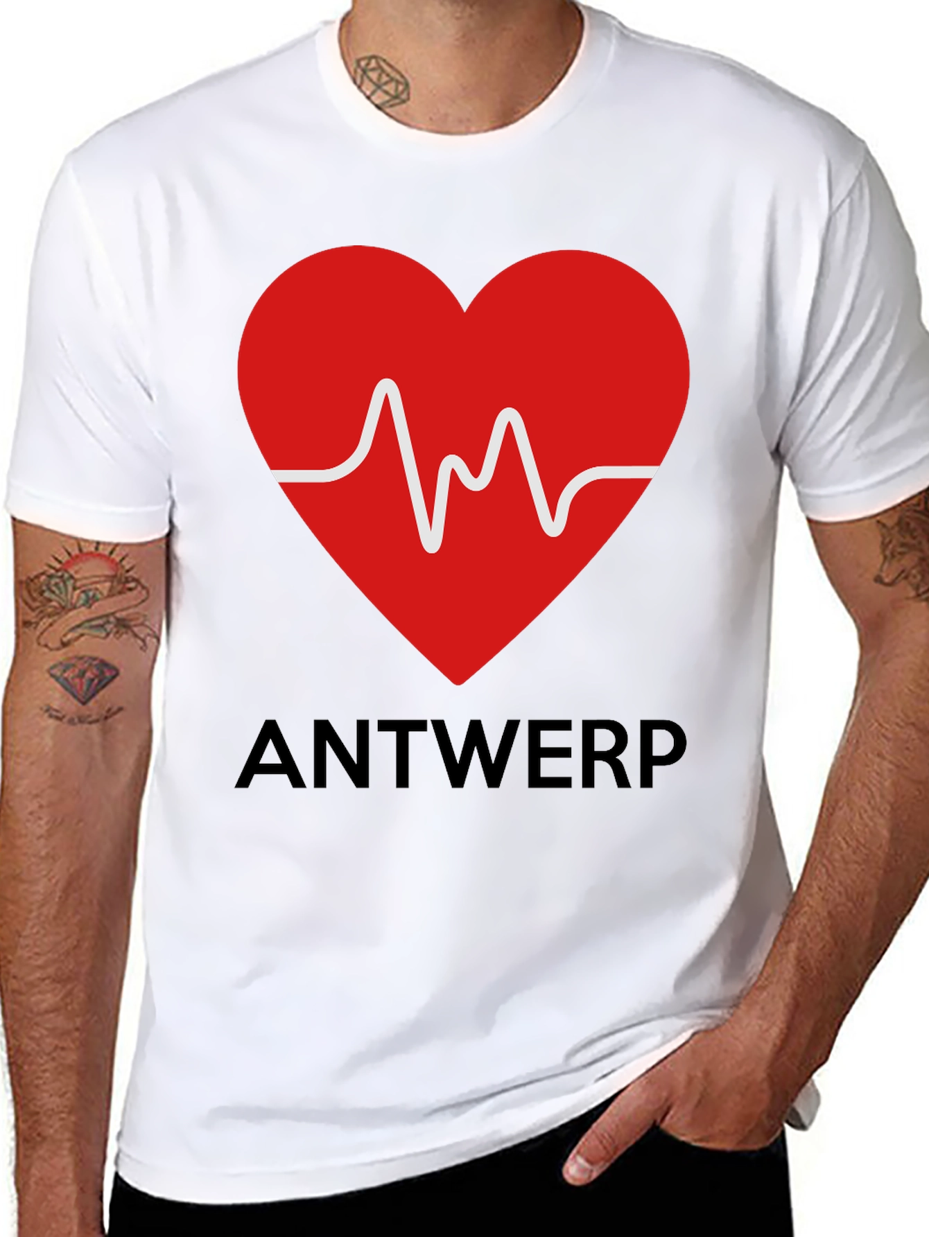 Antwerp Heartbeat T-Shirt - Black