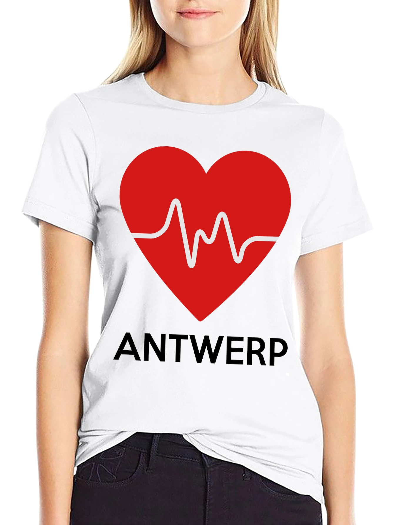 Antwerp Heartbeat T-Shirt - Black
