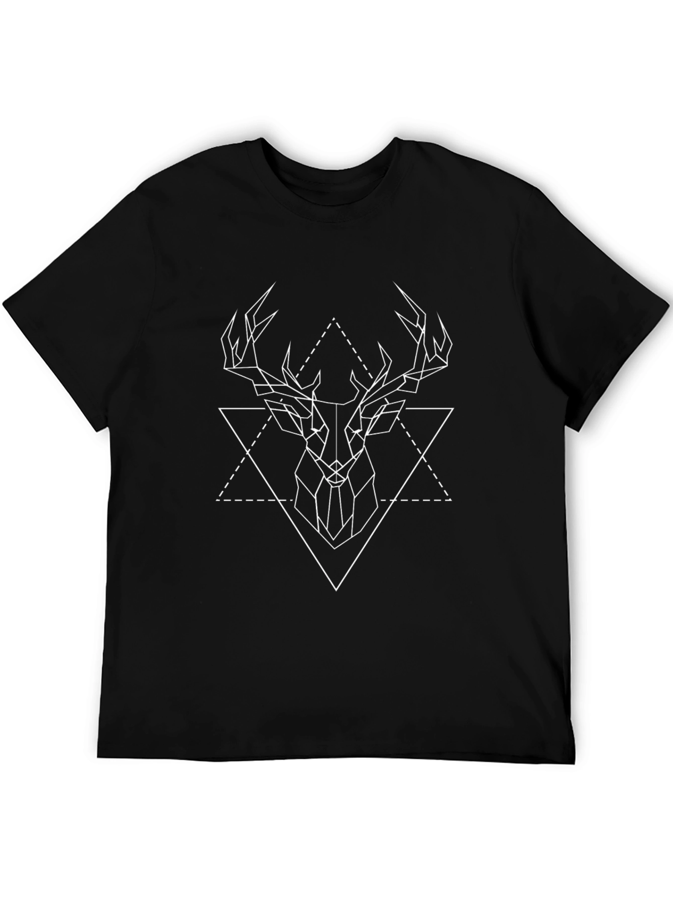 Geometric Deer Graphic Tee - Modern Menswear