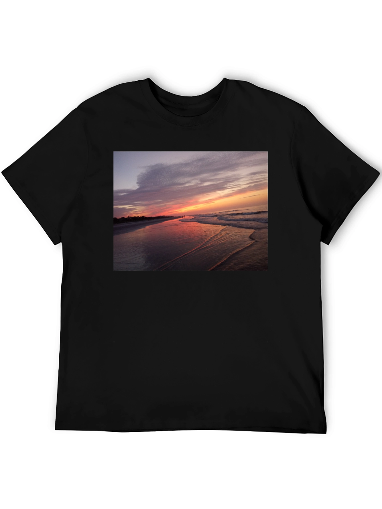 Sunset Beach Graphic Tee - Black