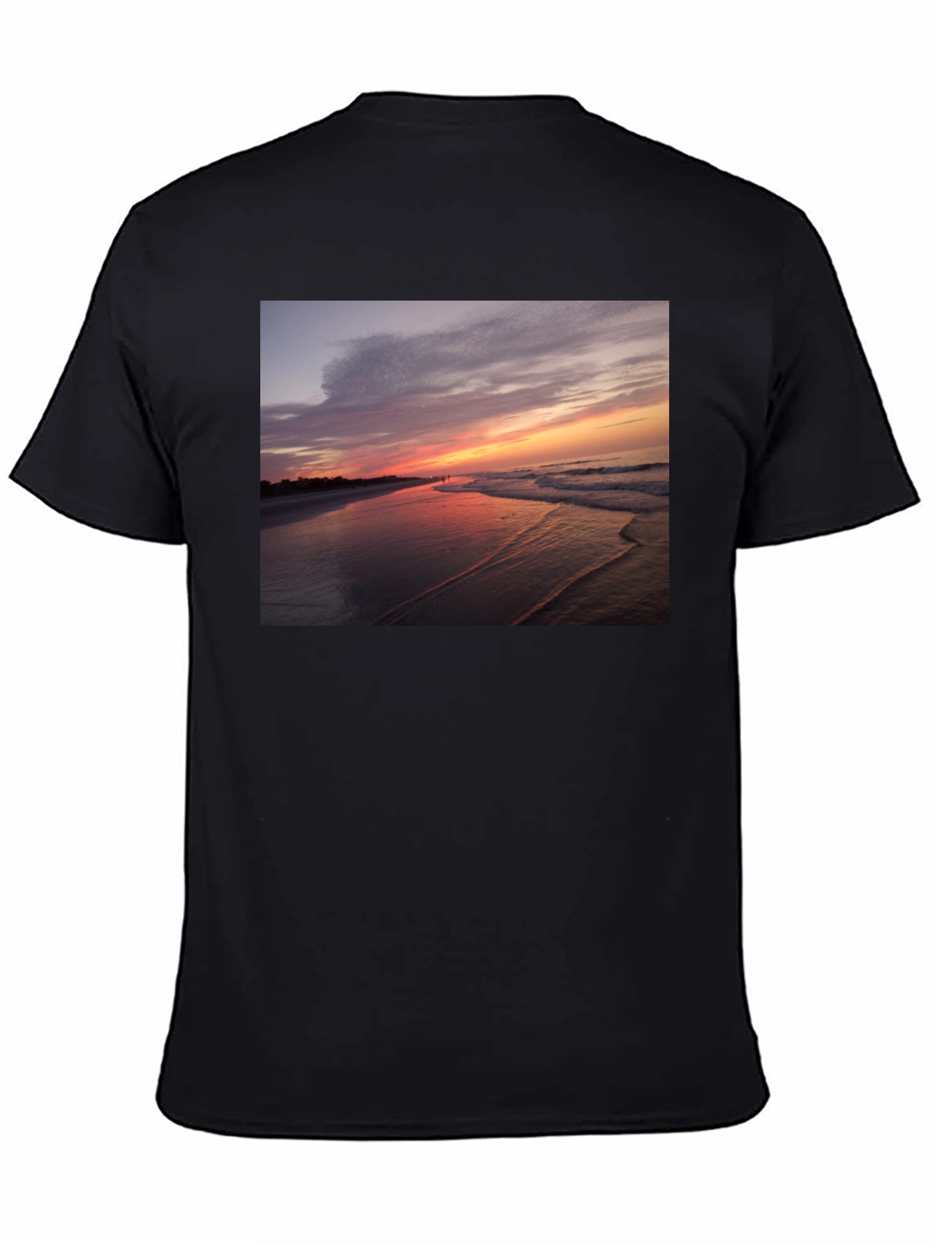 Sunset Beach Graphic Tee - Black