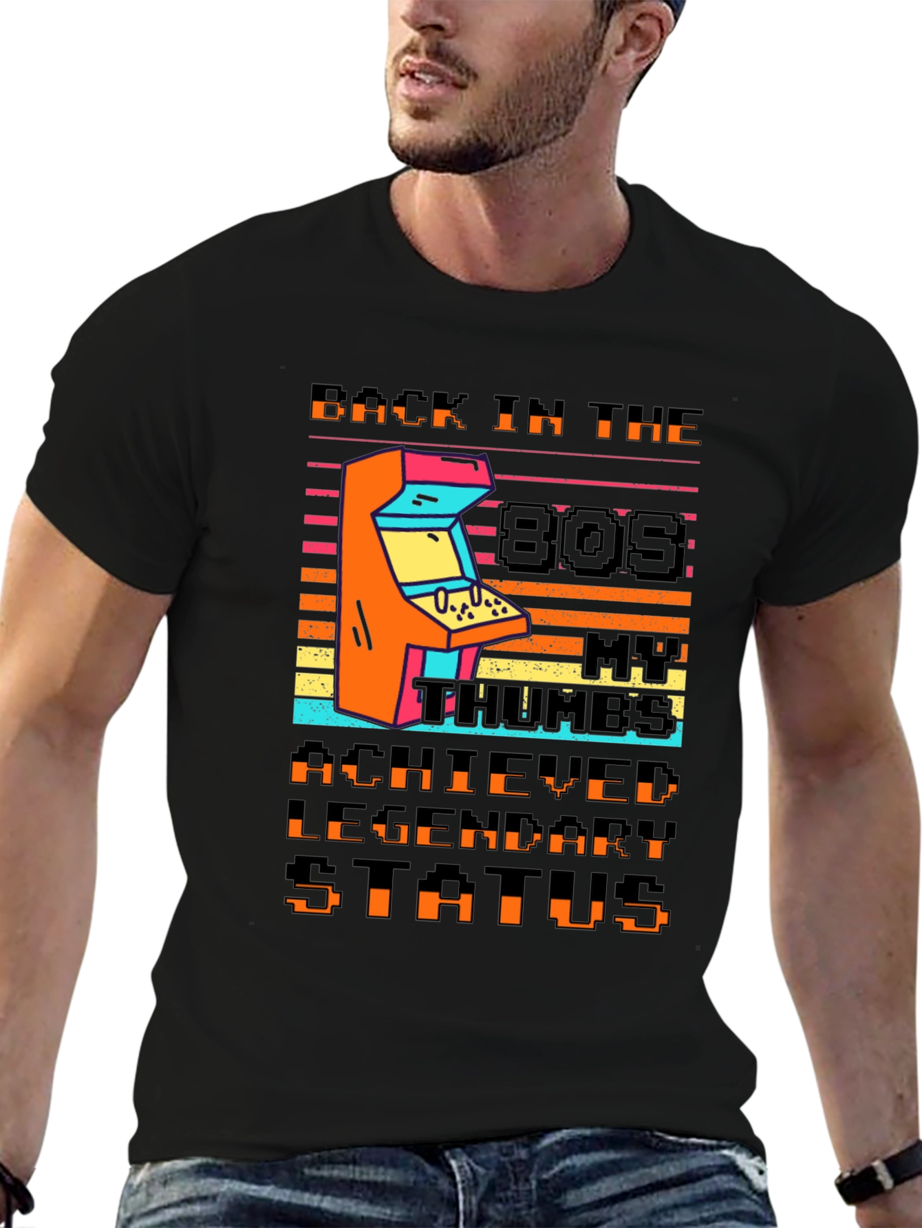 Retro 80s Arcade T-Shirt - Legendary Gamer Status