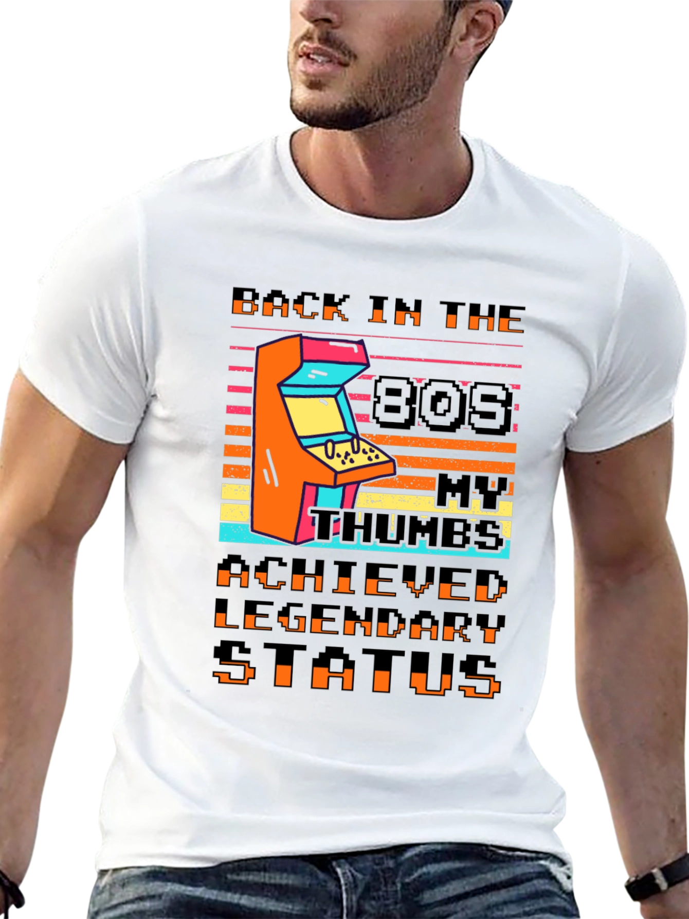 Retro 80s Arcade T-Shirt - Legendary Gamer Status