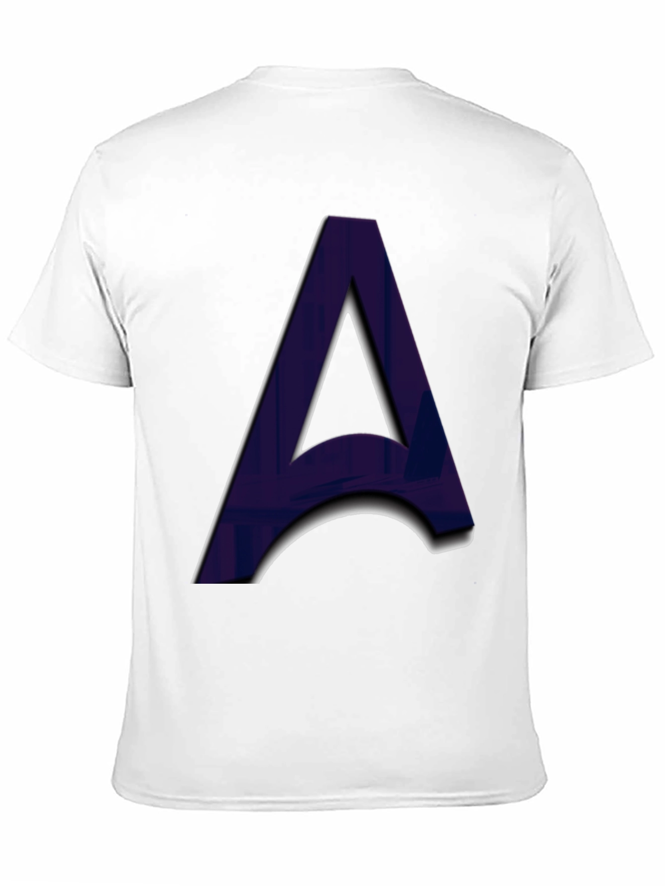Letter A Graphic Print Black T-Shirt