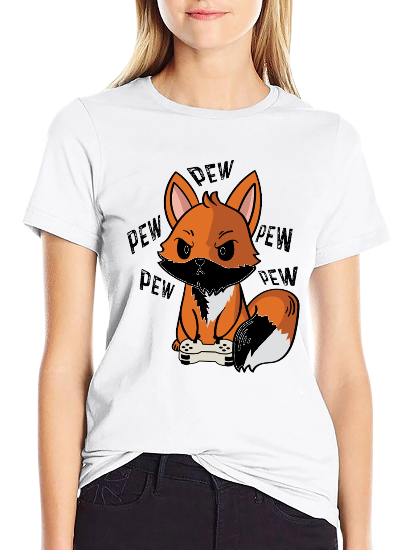 Gamer Fox Graphic T-Shirt