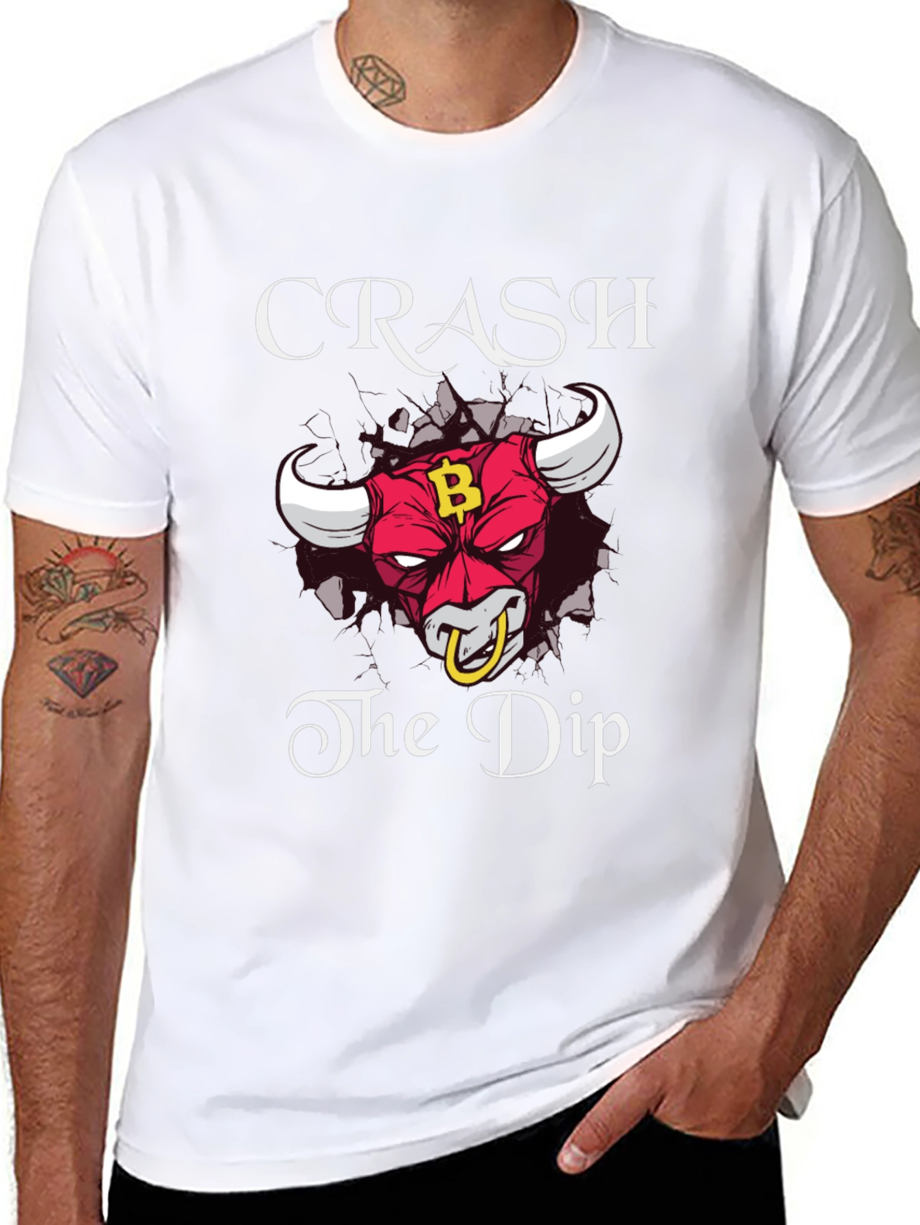 Crash the Dip Bitcoin Bull T-Shirt