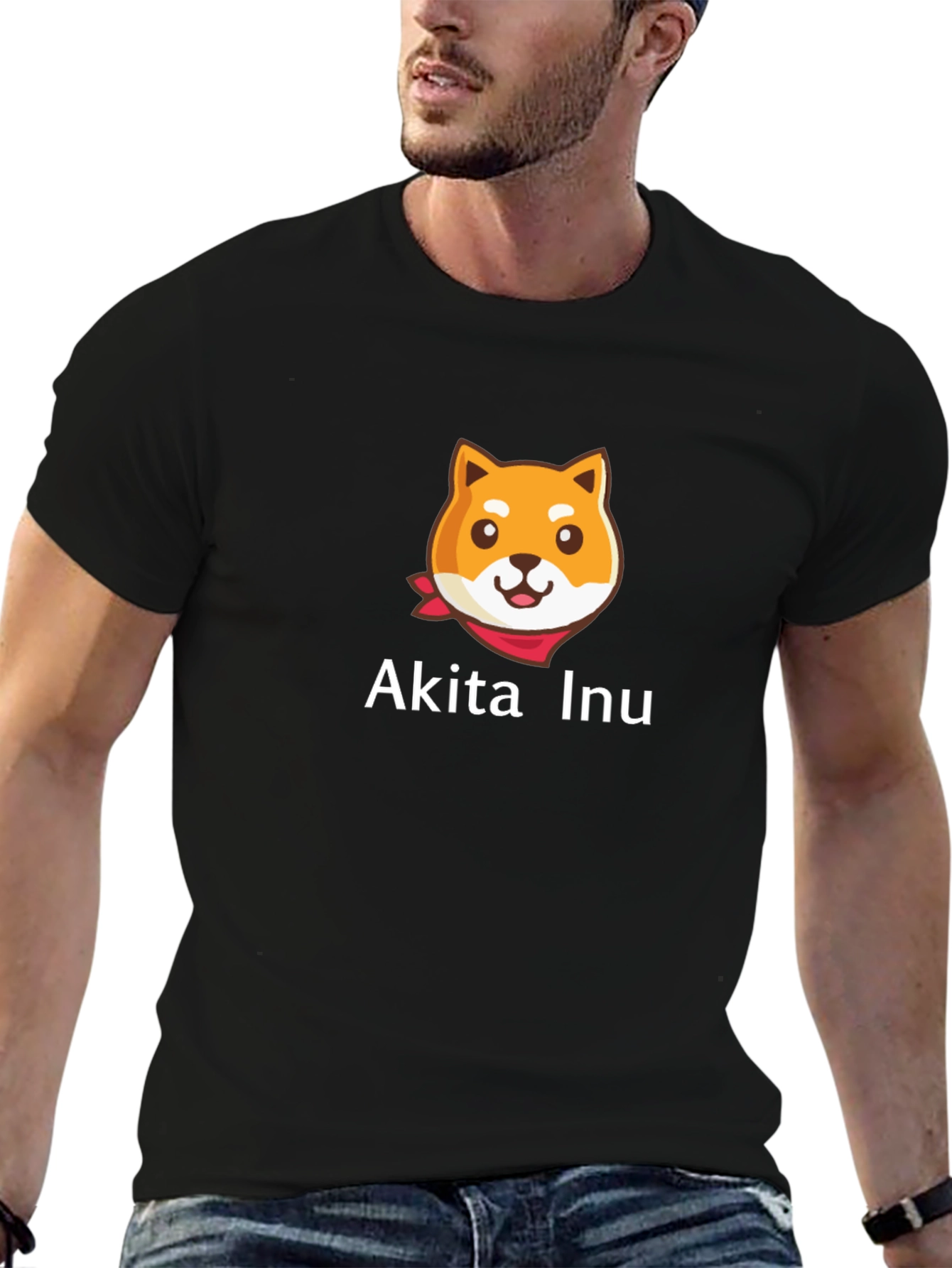 Akita Inu Dog T-Shirt - Black Graphic Tee