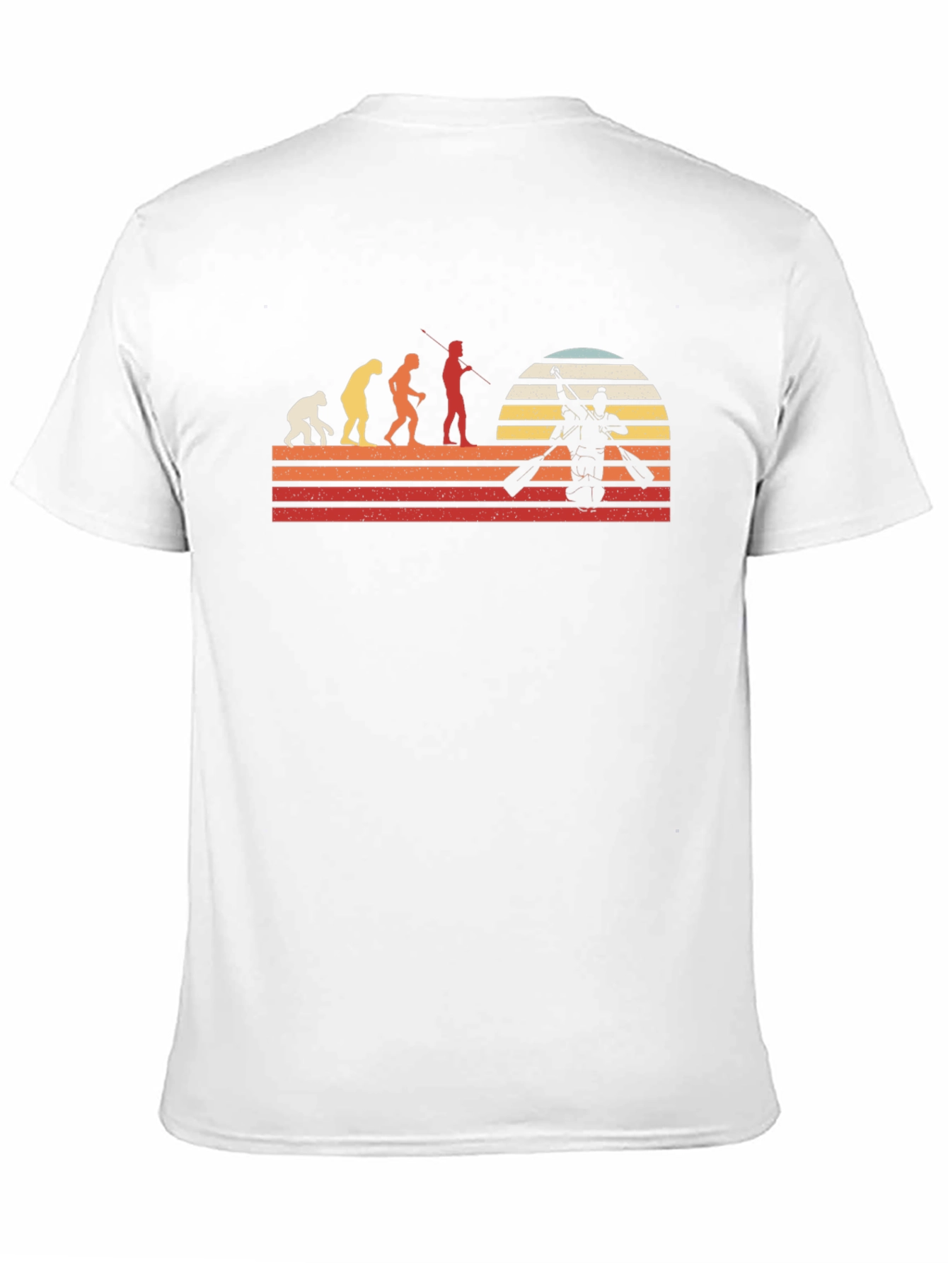 Kayaking Evolution T-Shirt - Retro Style