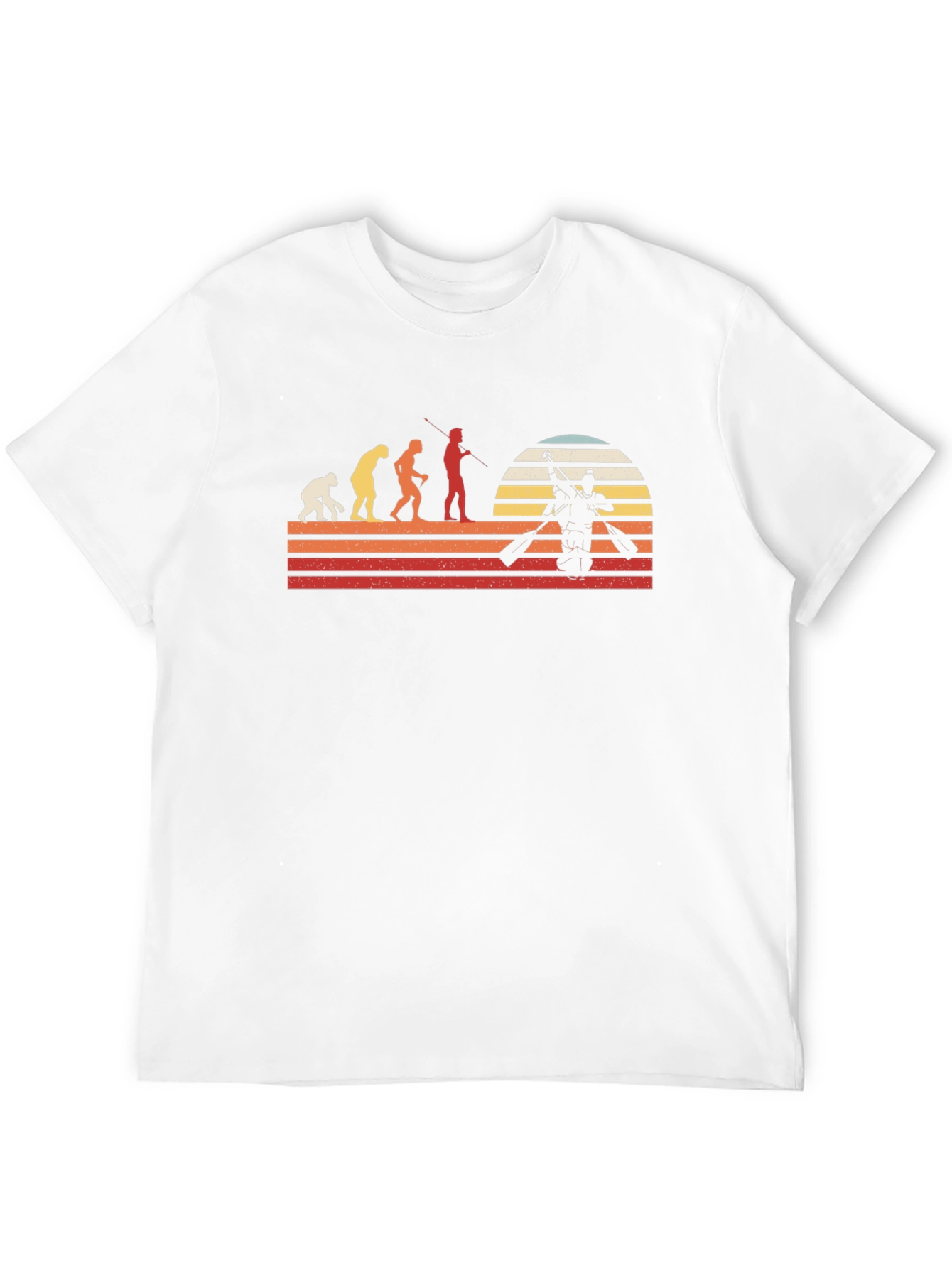 Kayaking Evolution T-Shirt - Retro Style