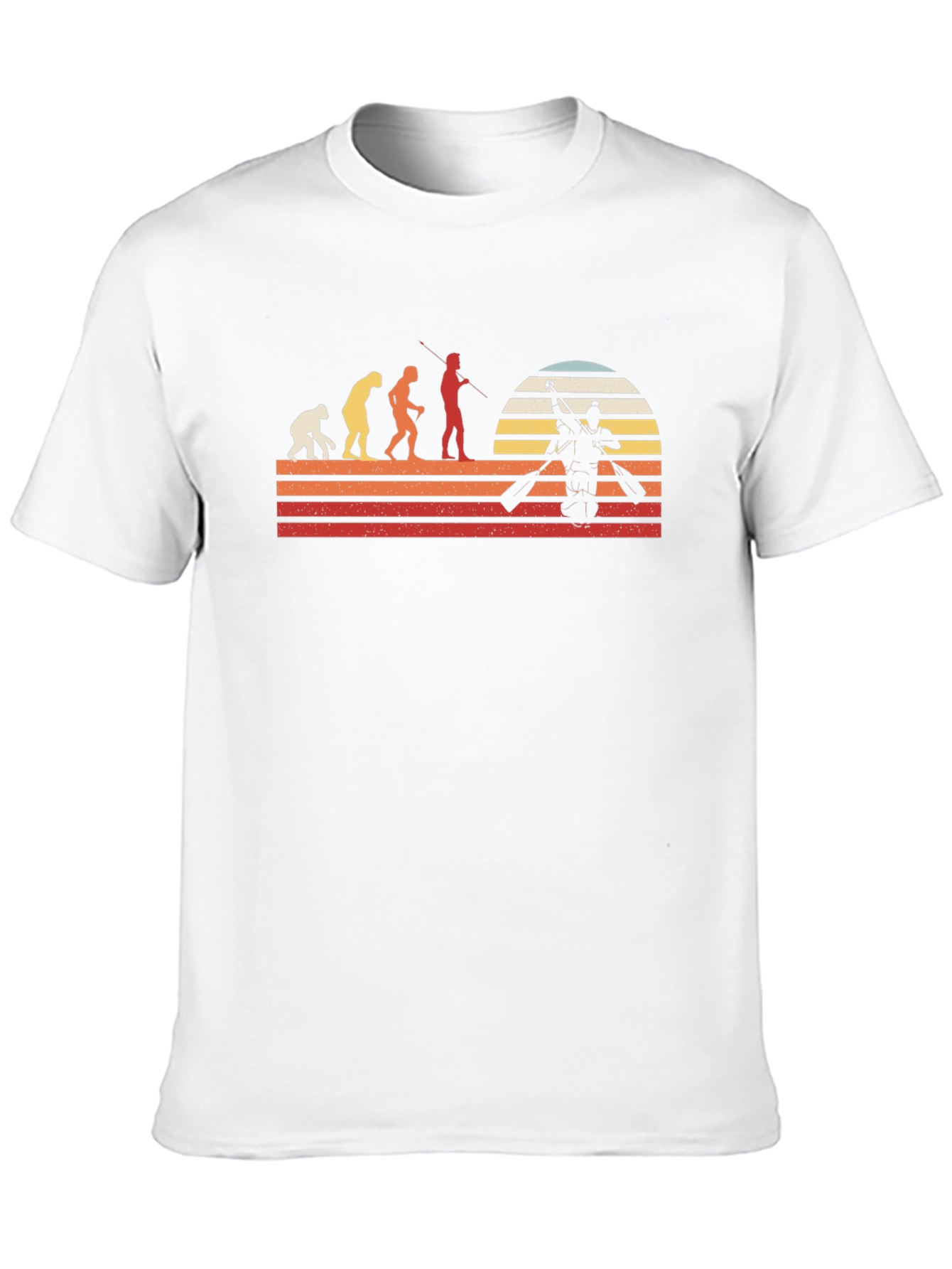 Kayaking Evolution T-Shirt - Retro Style