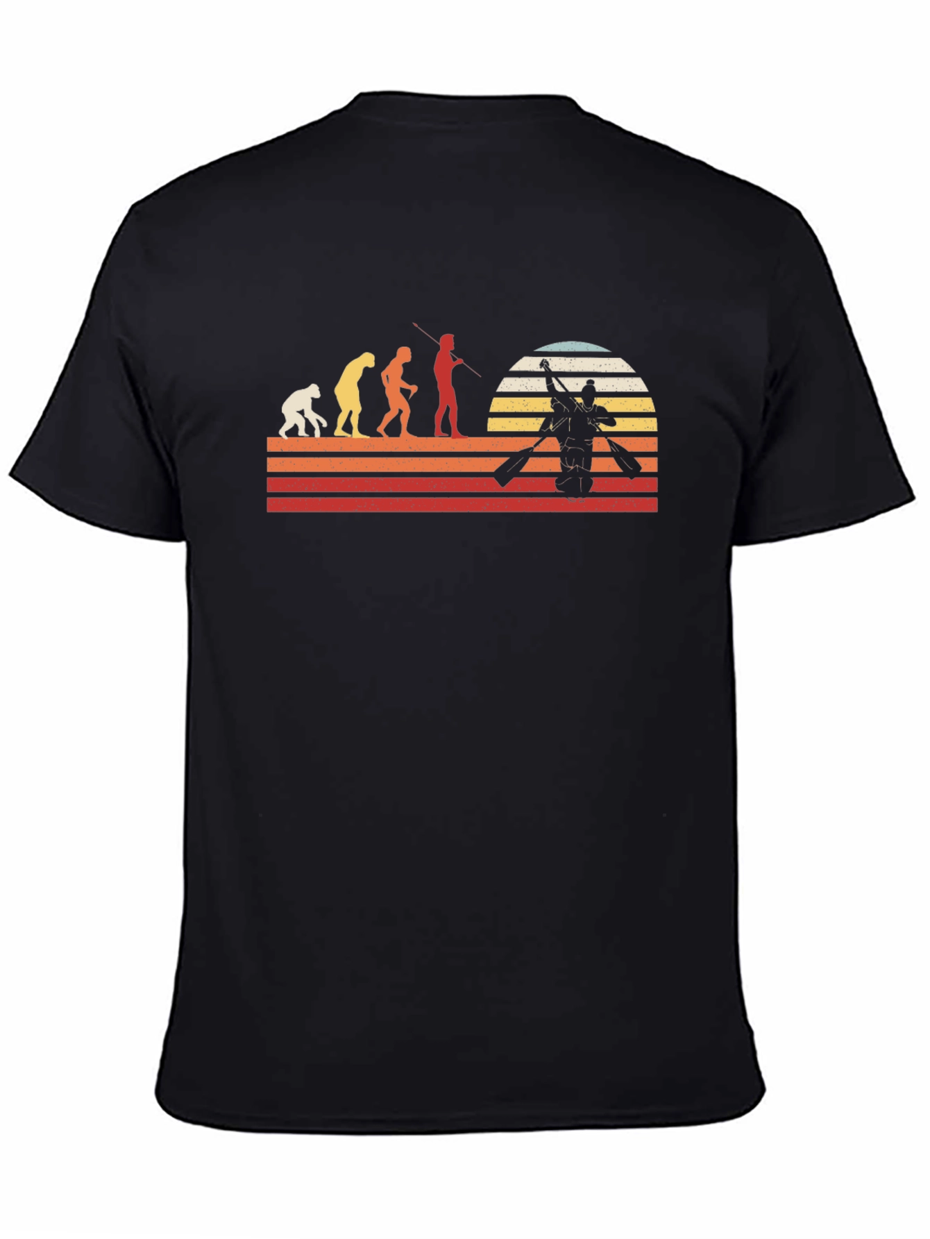 Kayaking Evolution T-Shirt - Retro Style