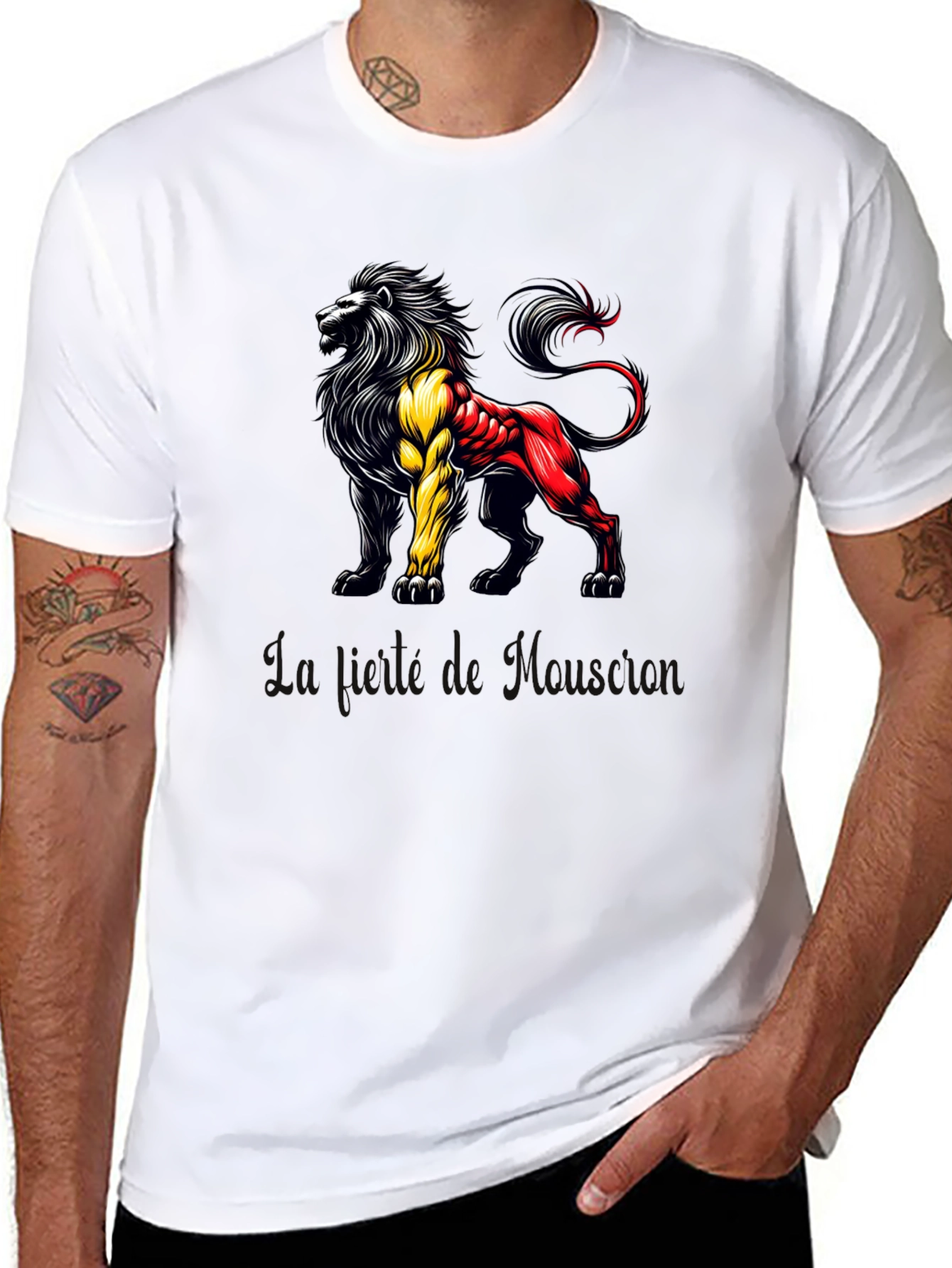 Belgian Lion Graphic T-Shirt - Mens Black Tee