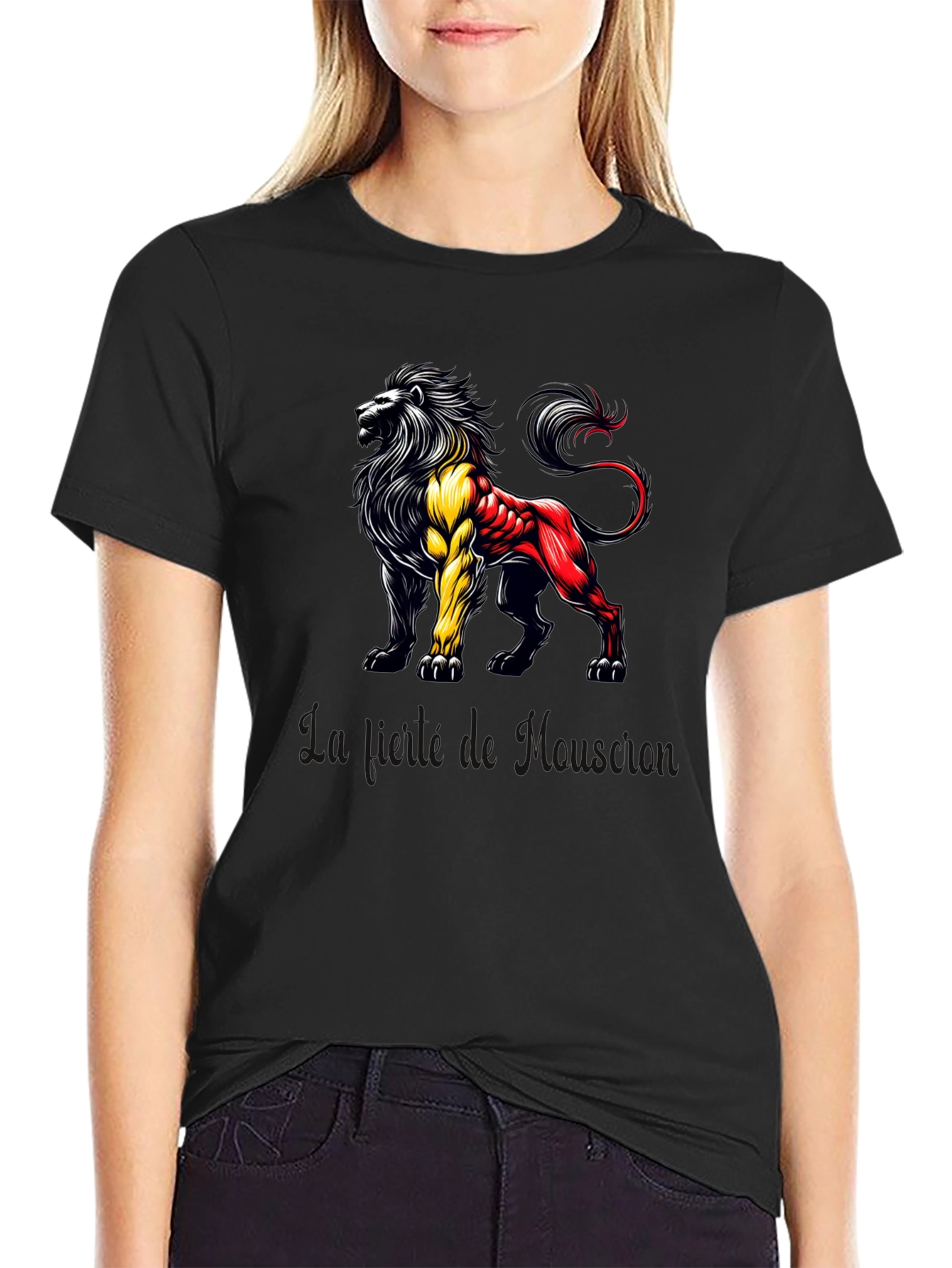 Belgian Lion Graphic T-Shirt - Mens Black Tee