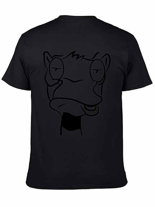 Funny Character Graphic Black T-Shirt