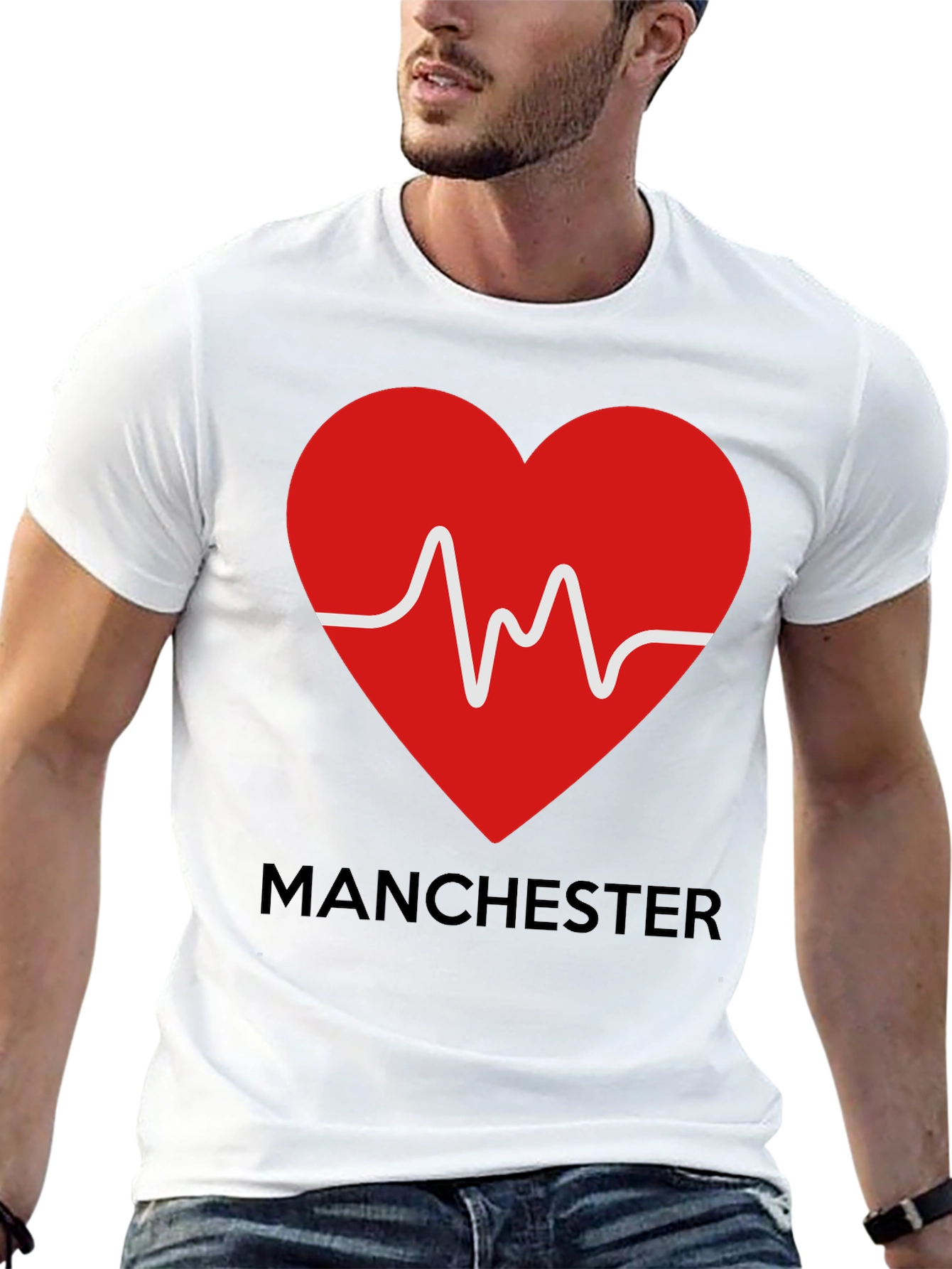 Manchester Heartbeat Graphic T-Shirt