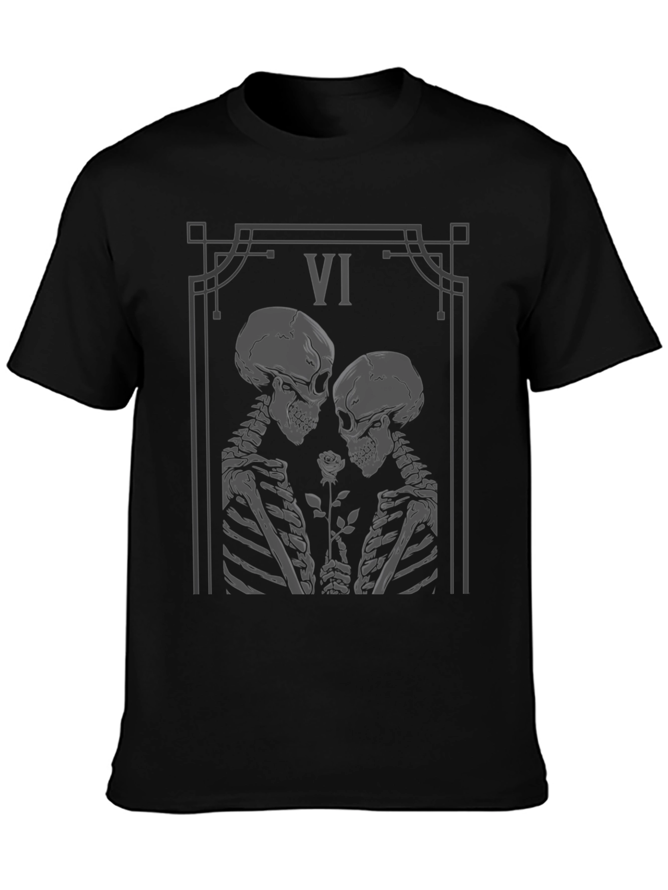 Skeletal Love Tarot Card Graphic Tee