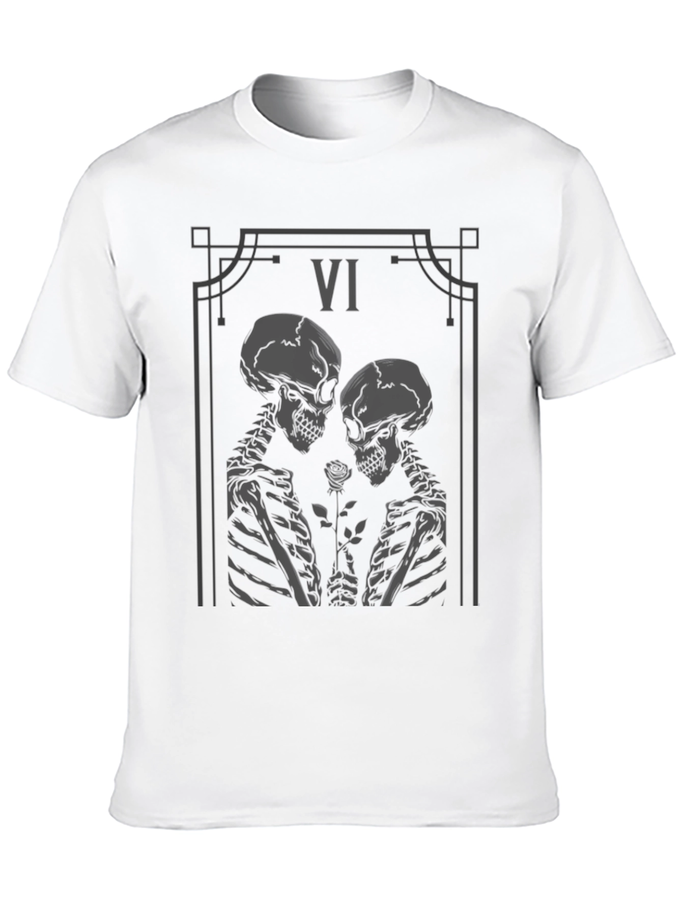 Skeletal Love Tarot Card Graphic Tee