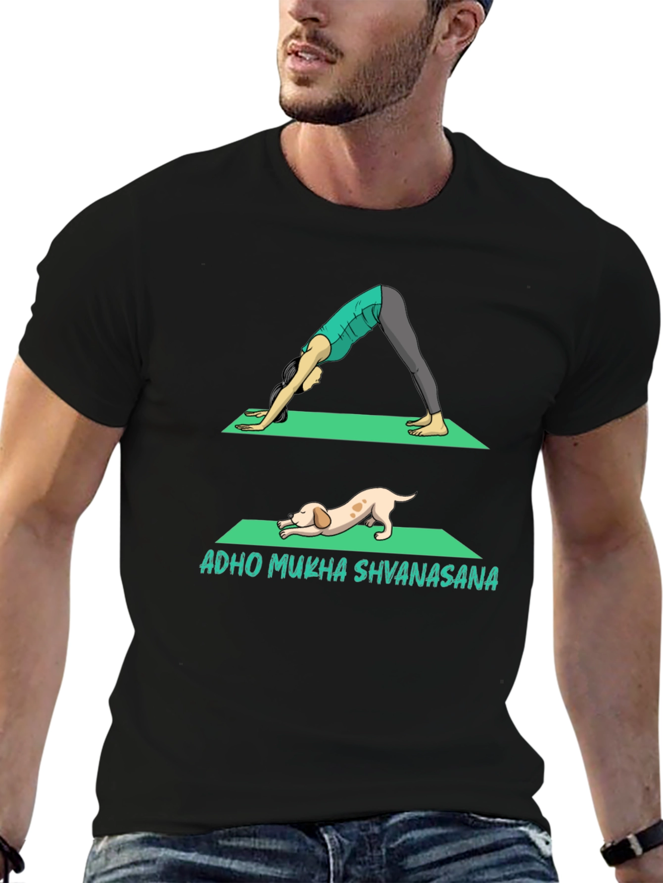Downward Dog Yoga T-Shirt: Yoga & Dog Lover Tee