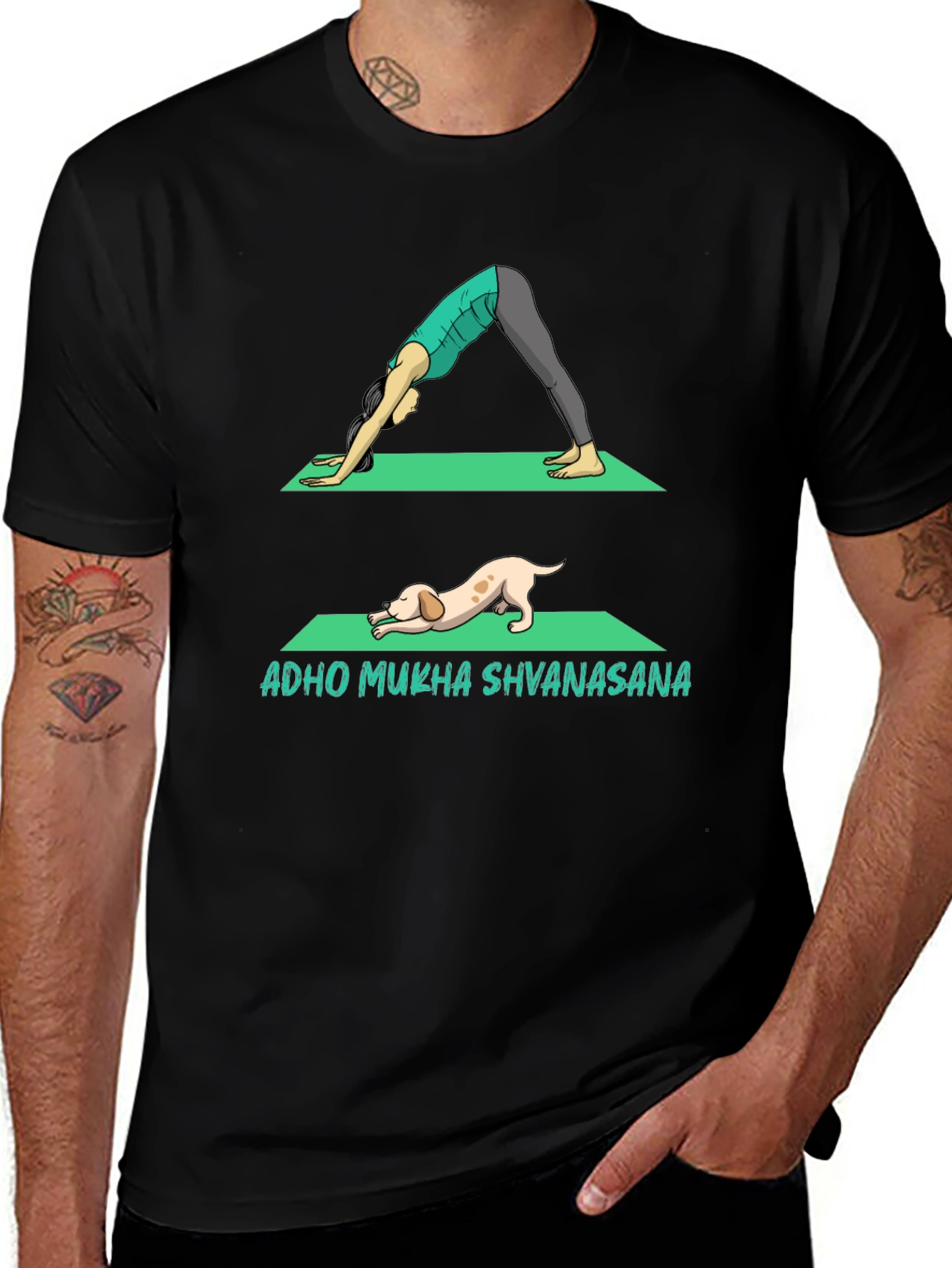 Downward Dog Yoga T-Shirt: Yoga & Dog Lover Tee