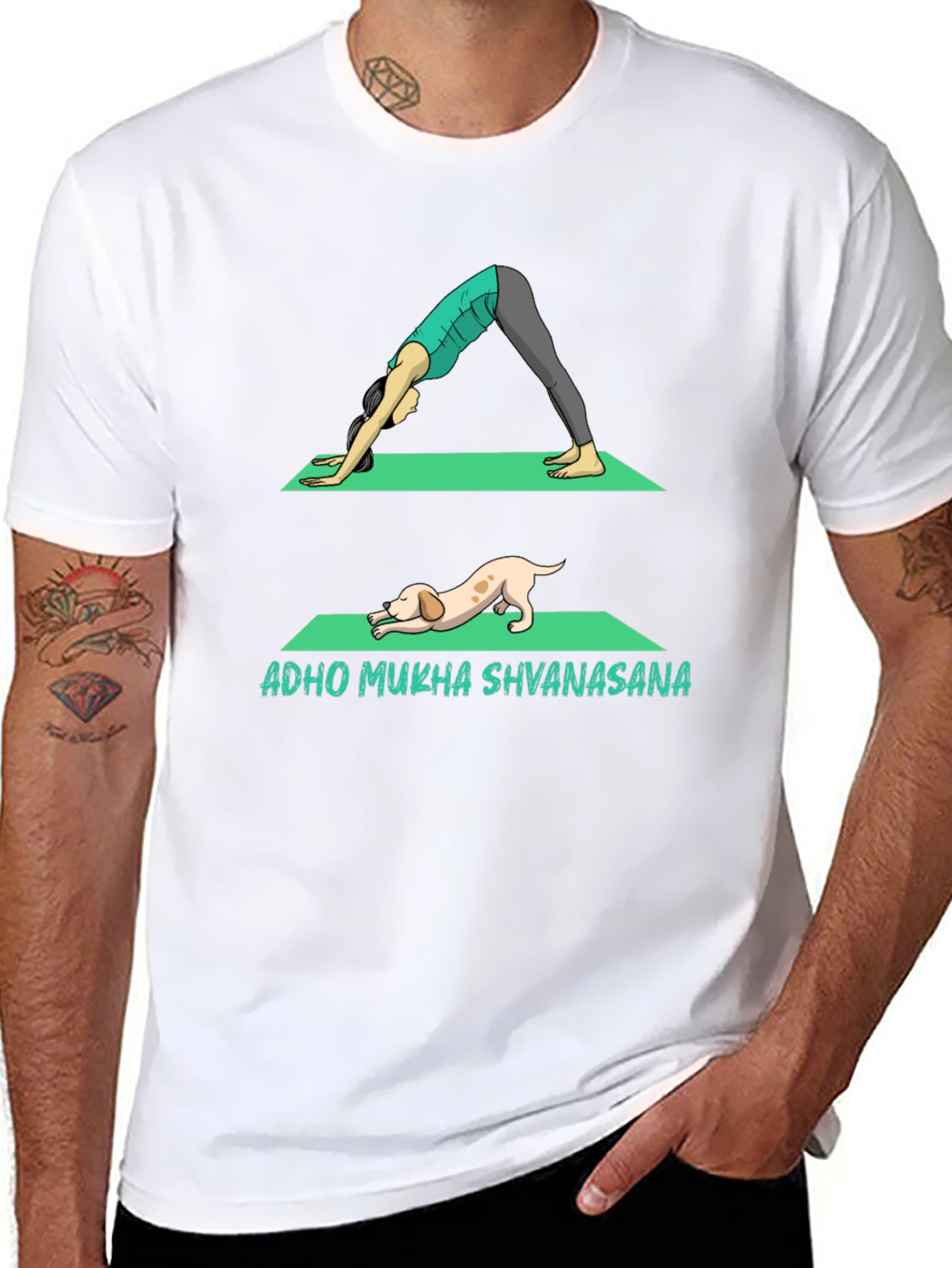 Downward Dog Yoga T-Shirt: Yoga & Dog Lover Tee