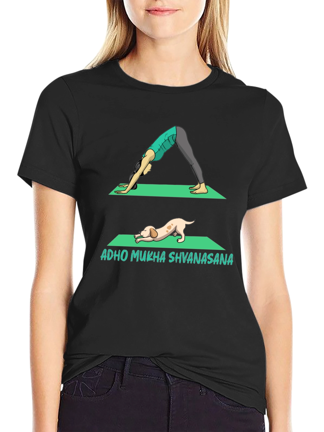 Downward Dog Yoga T-Shirt: Yoga & Dog Lover Tee