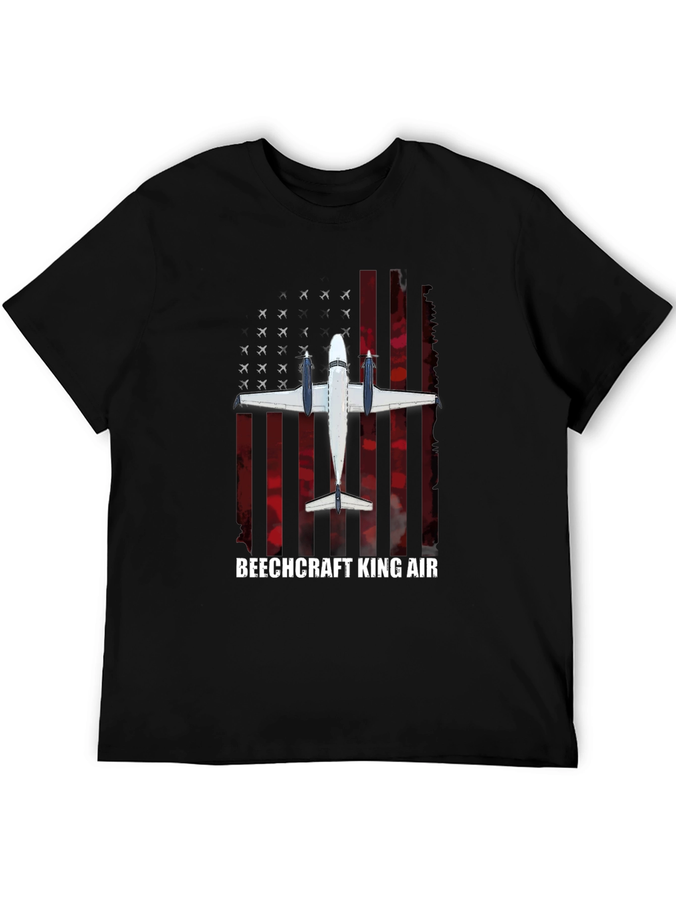 Beechcraft King Air American Flag T-Shirt