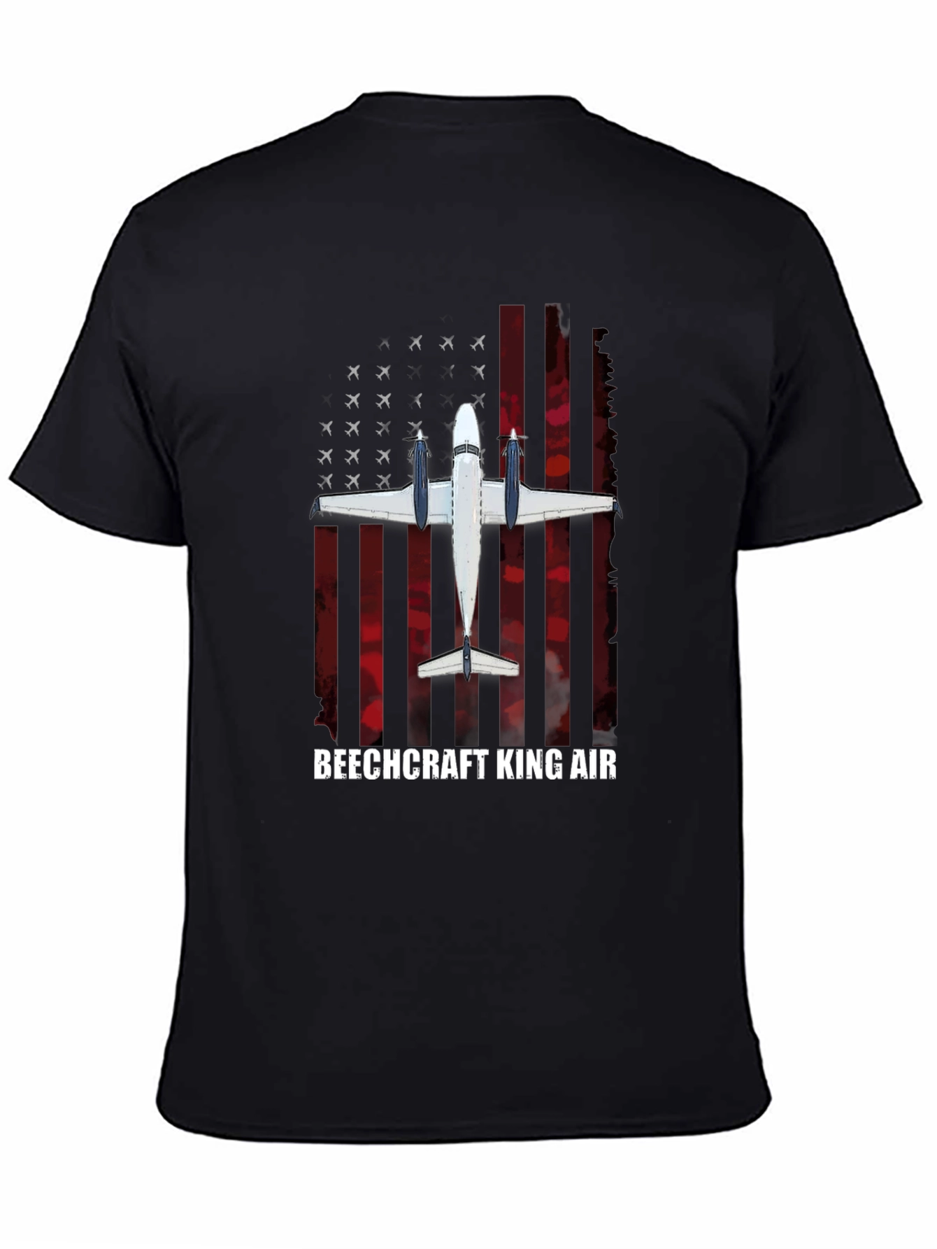 Beechcraft King Air American Flag T-Shirt