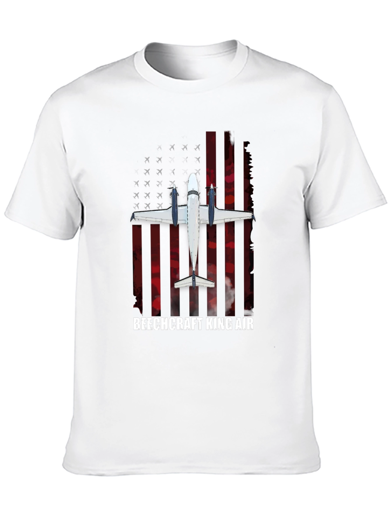 Beechcraft King Air American Flag T-Shirt