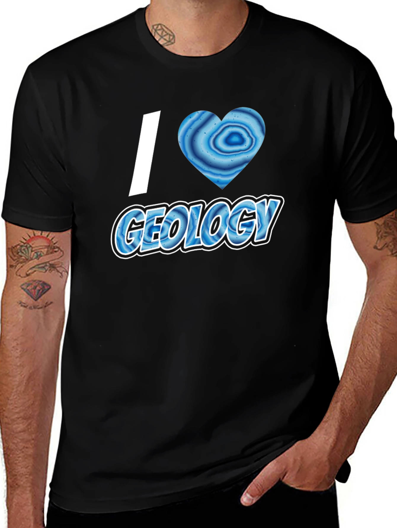 I Heart Geology T-Shirt - Black Short Sleeve