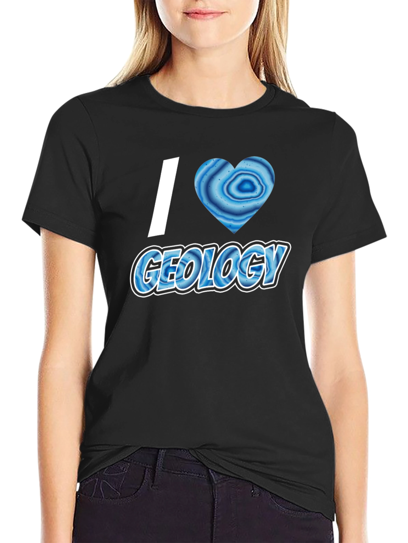 I Heart Geology T-Shirt - Black Short Sleeve