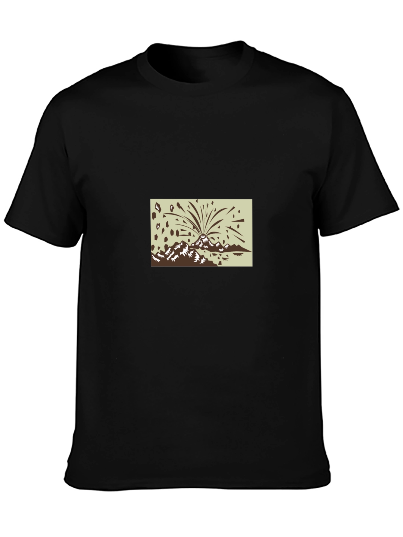 Mountain Fireworks Graphic Black T-Shirt