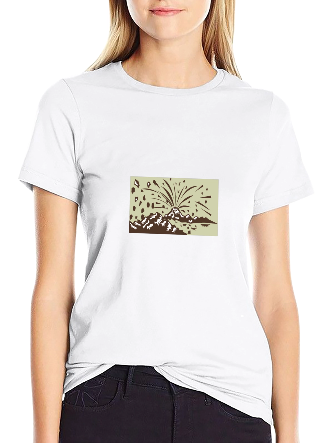 Mountain Fireworks Graphic Black T-Shirt