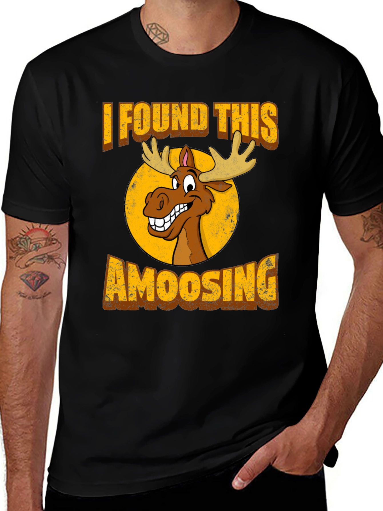 Amoosing T-Shirt: Funny Moose Graphic Tee