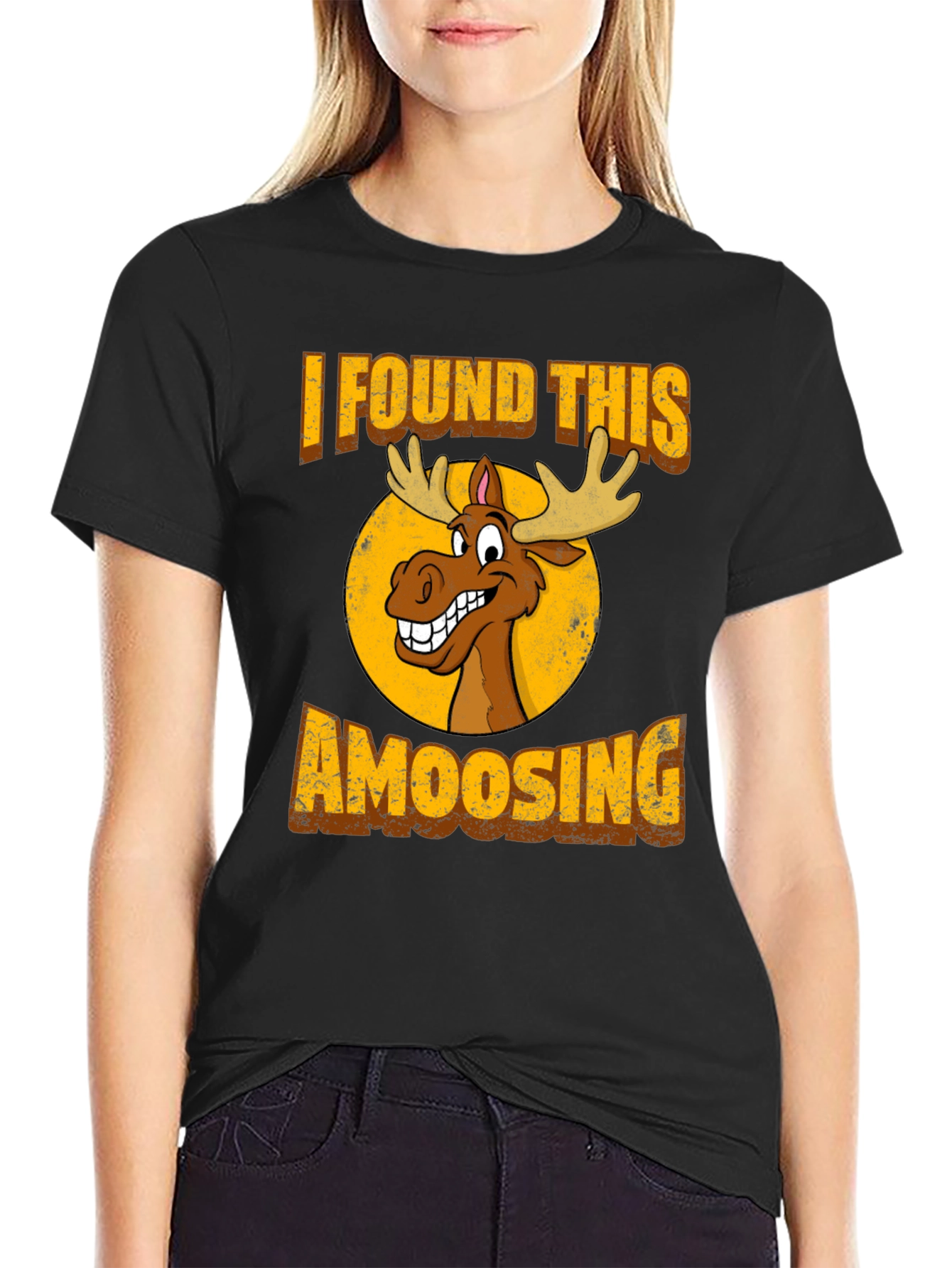 Amoosing T-Shirt: Funny Moose Graphic Tee