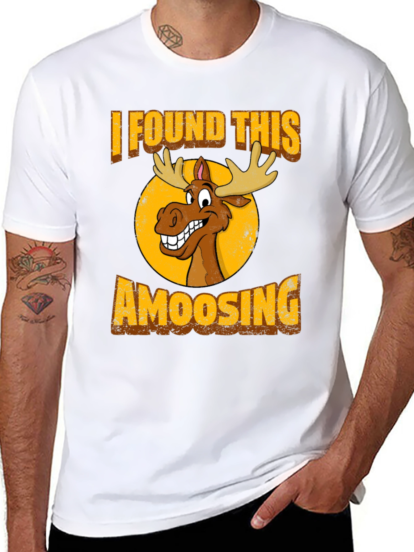 Amoosing T-Shirt: Funny Moose Graphic Tee