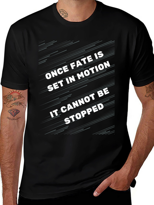 Fate in Motion Black Graphic Tee