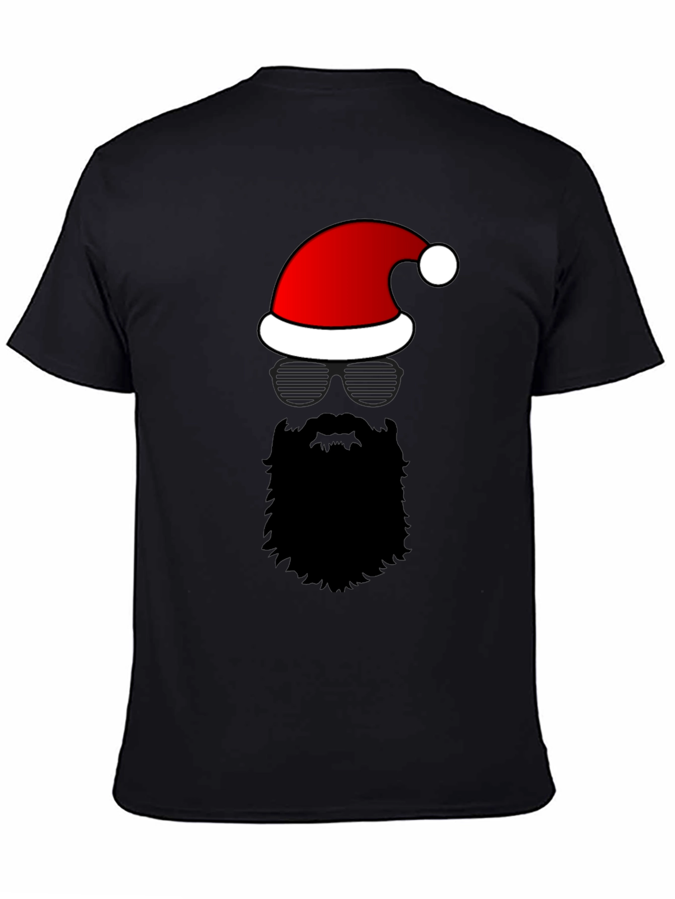 Santa Hat Beard Graphic Tee