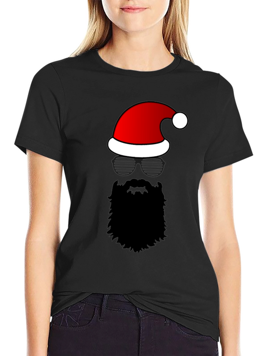 Santa Hat Beard Graphic Tee