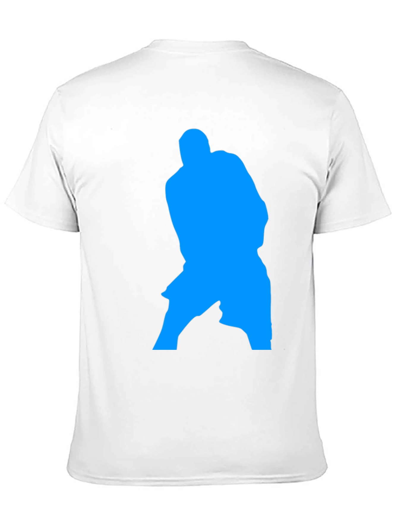 Blue Silhouette Graphic Black T-Shirt