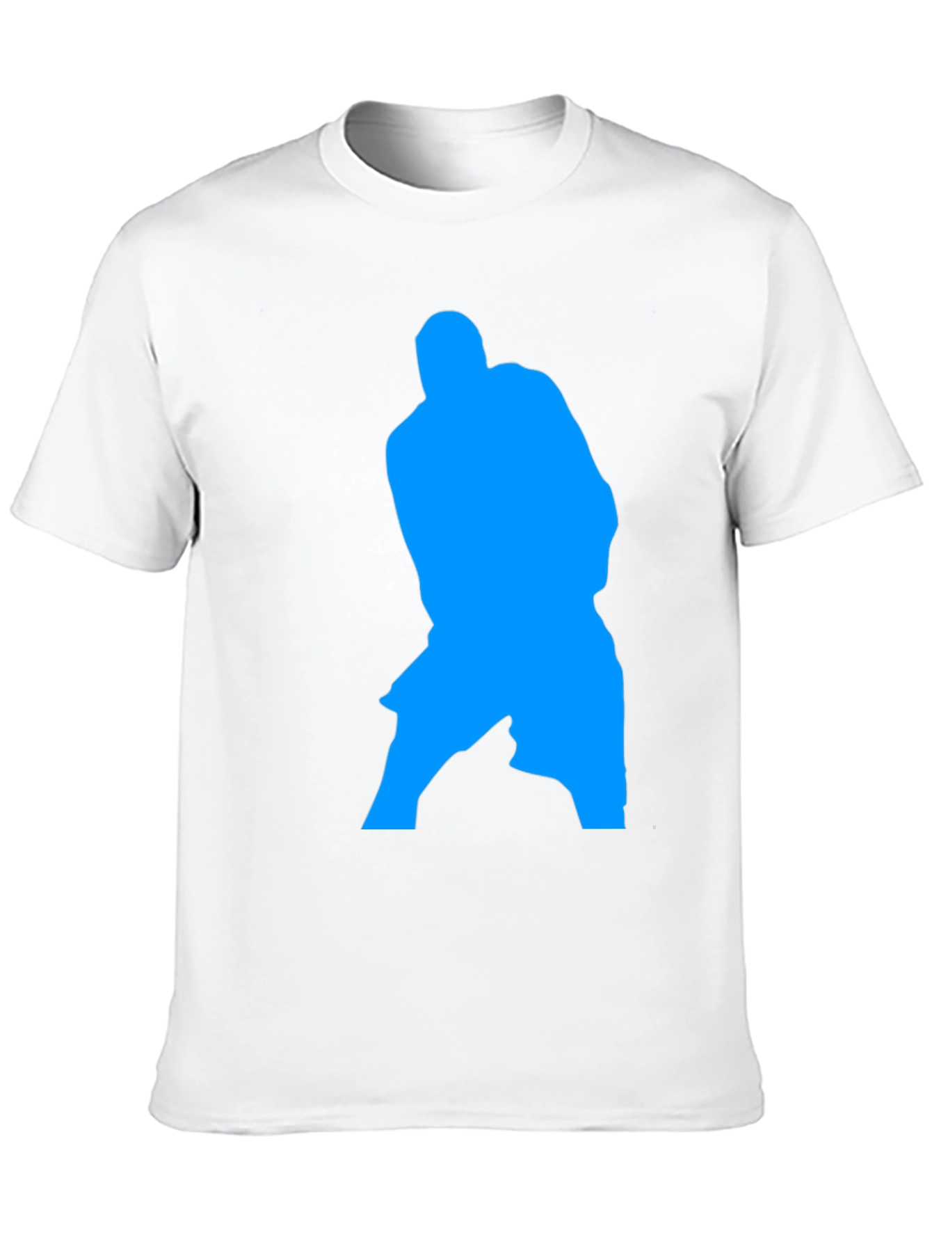 Blue Silhouette Graphic Black T-Shirt