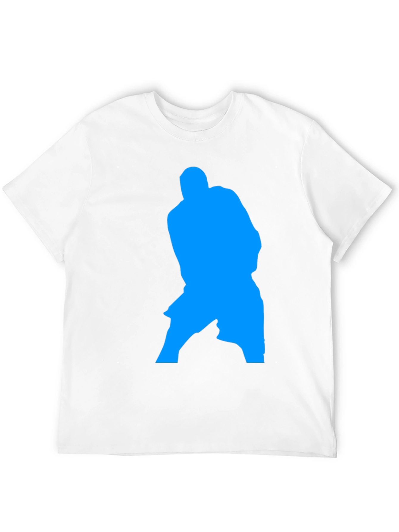 Blue Silhouette Graphic Black T-Shirt