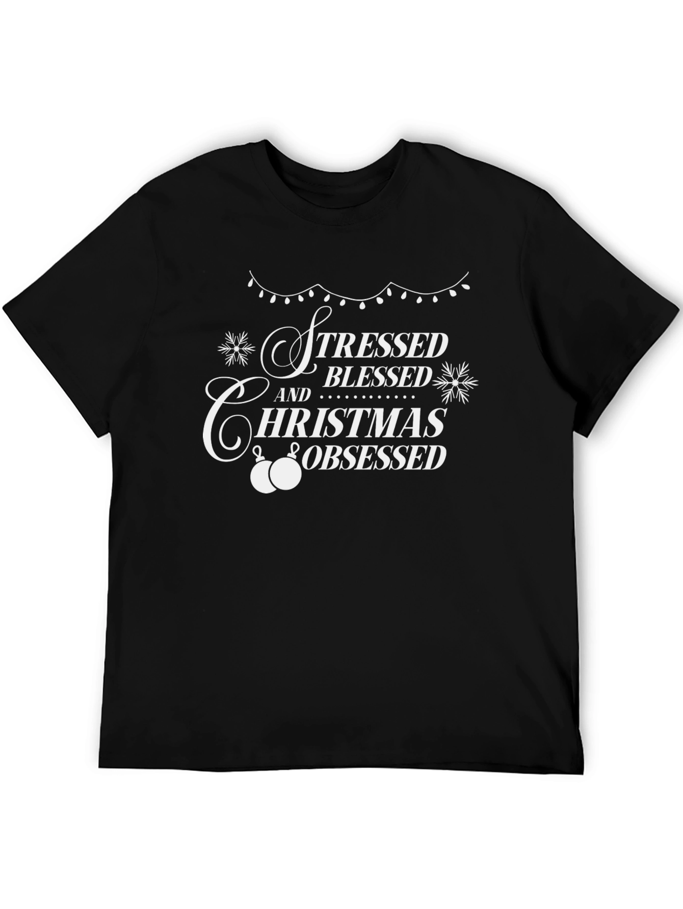 Stressed Blessed Christmas Obsessed Graphic Tee