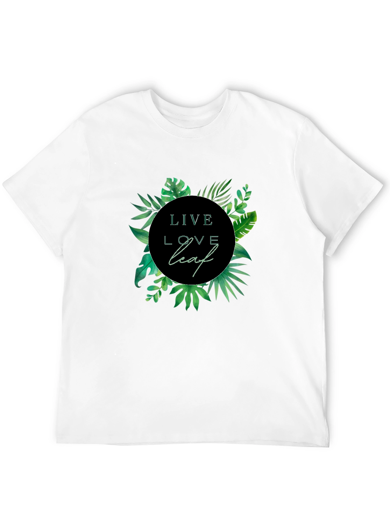 Live Love Leaf Graphic Tee - Nature Inspired Style
